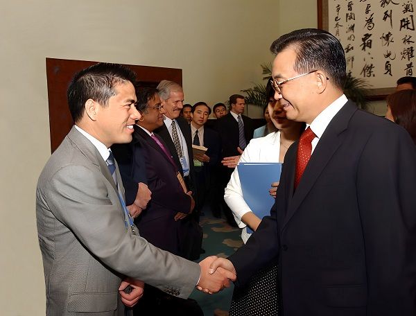 第十七屆中央政治局常委、中華人民共和國國務院原總理、黨組書記溫家寶接見蔣錫培