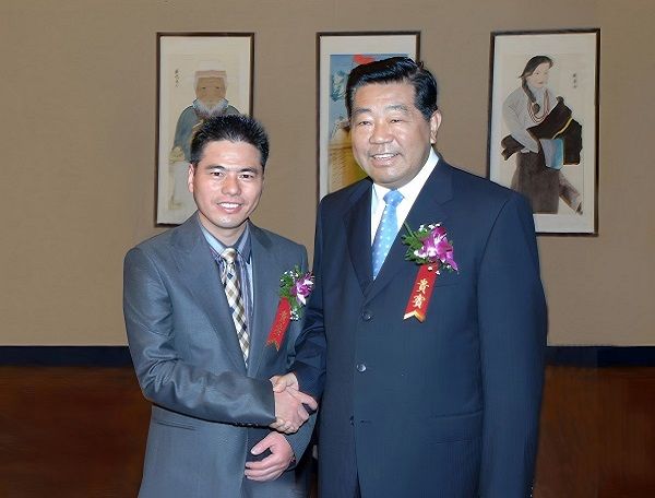 第十七屆中央政治局常委，第十一屆全國(guó)政協(xié)主席賈慶林接見(jiàn)蔣錫培
